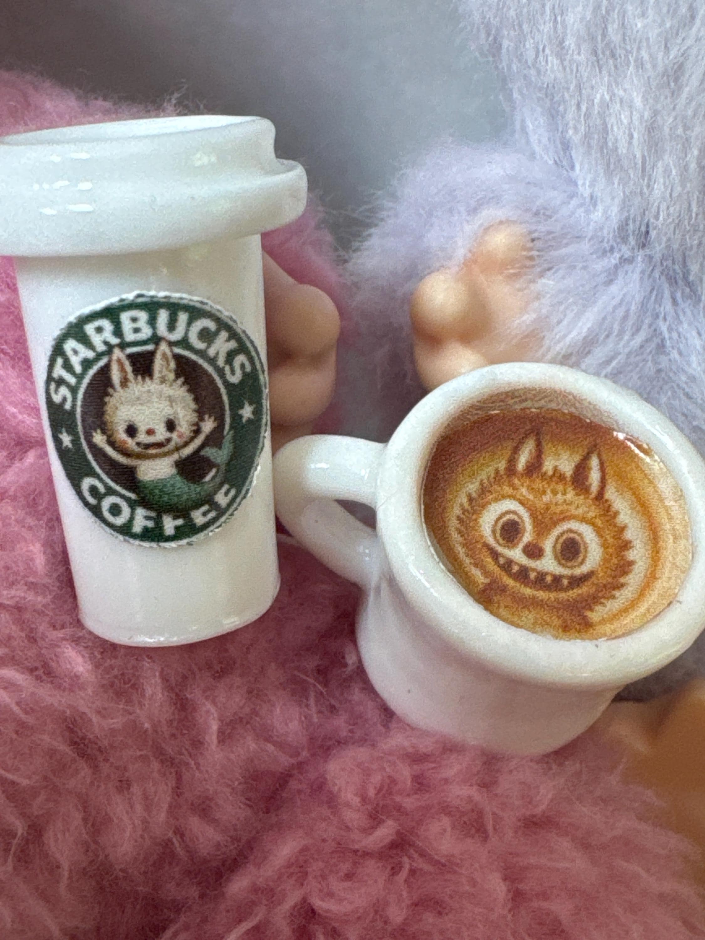 Monster coffee drink 1/6 Labubu accessory