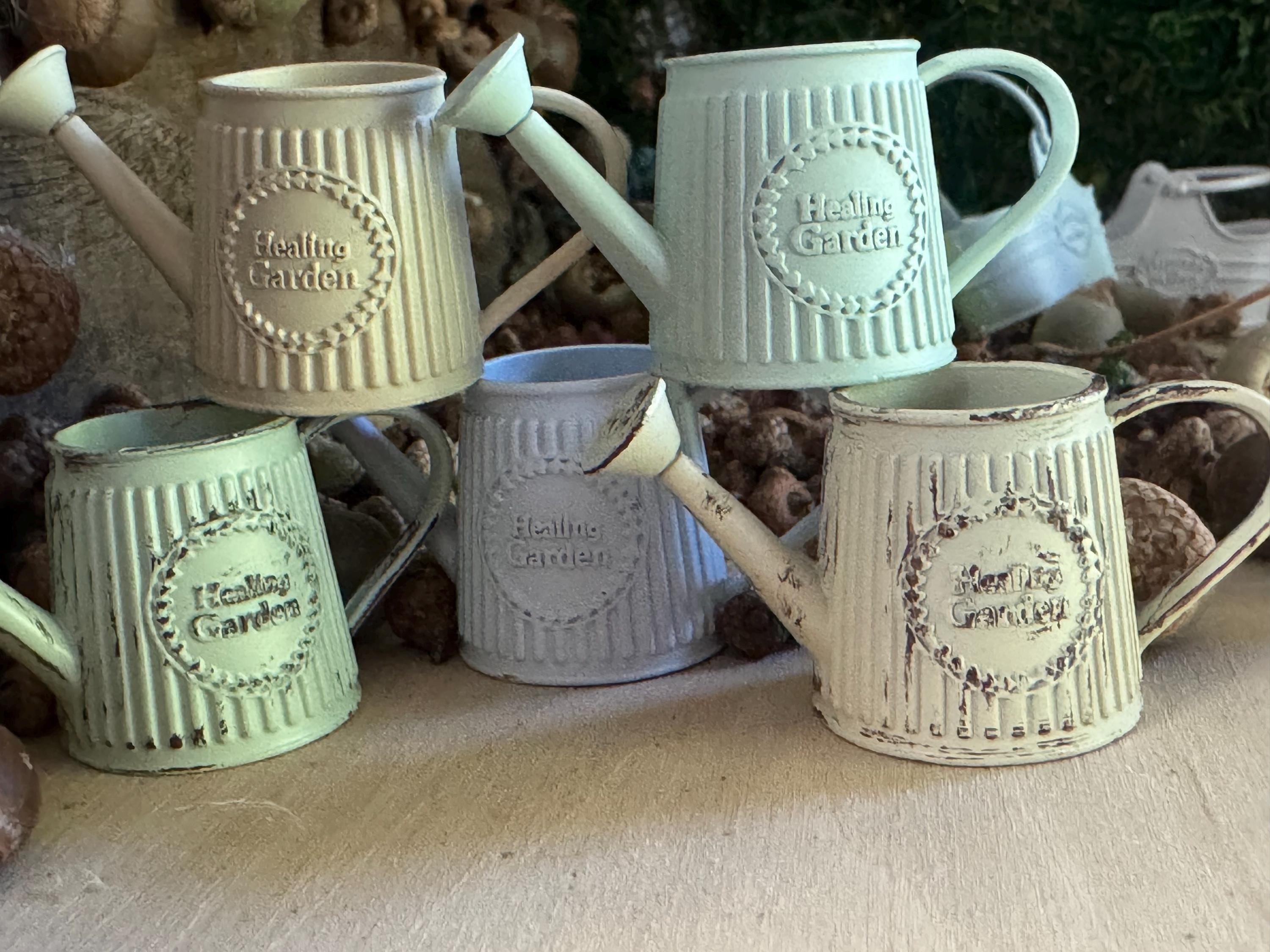 Dollhouse miniature watering can, 1/12 garden decor shabby chic garden