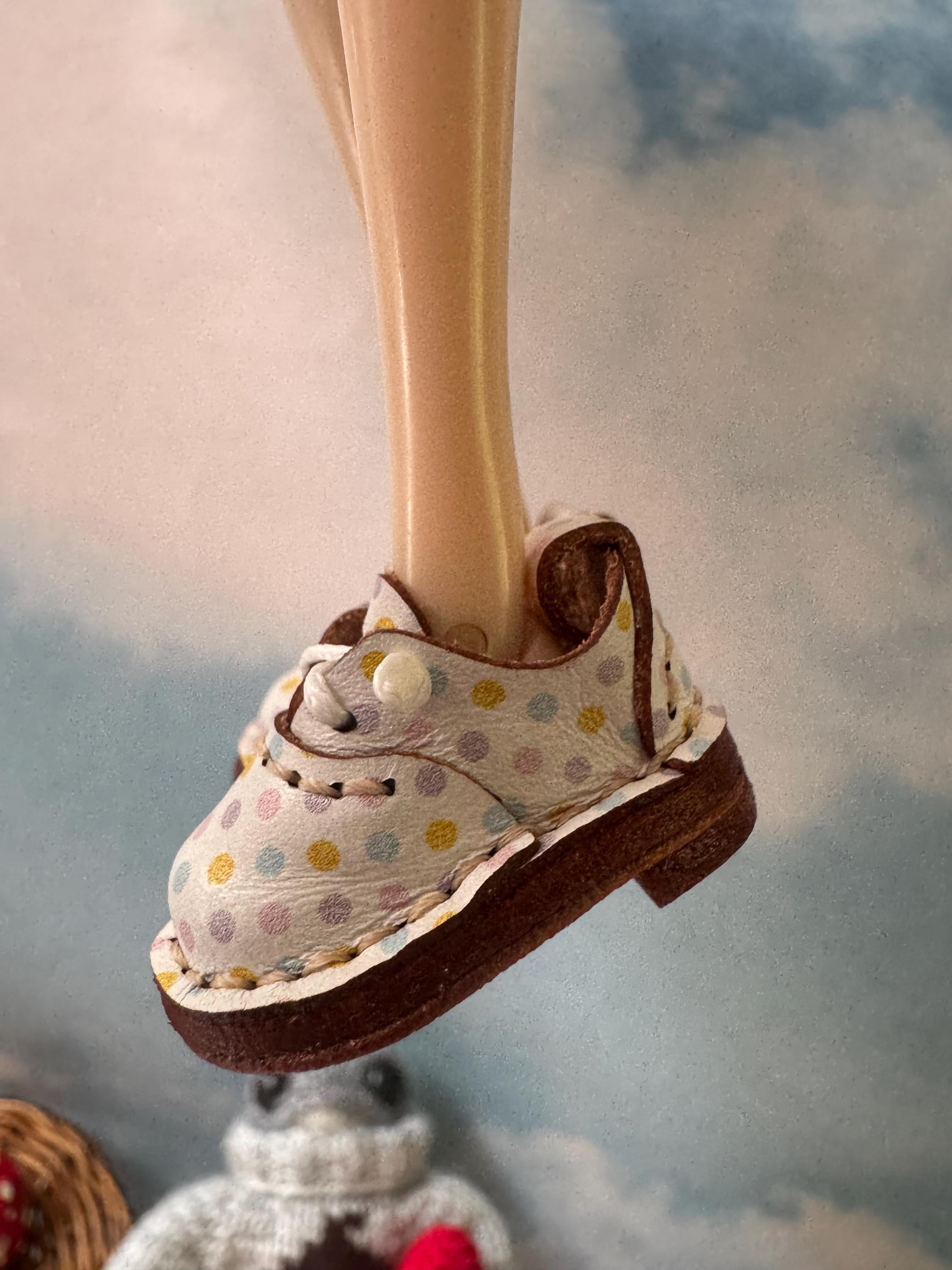 1/6 scale boots for Blythe, Knitted frog