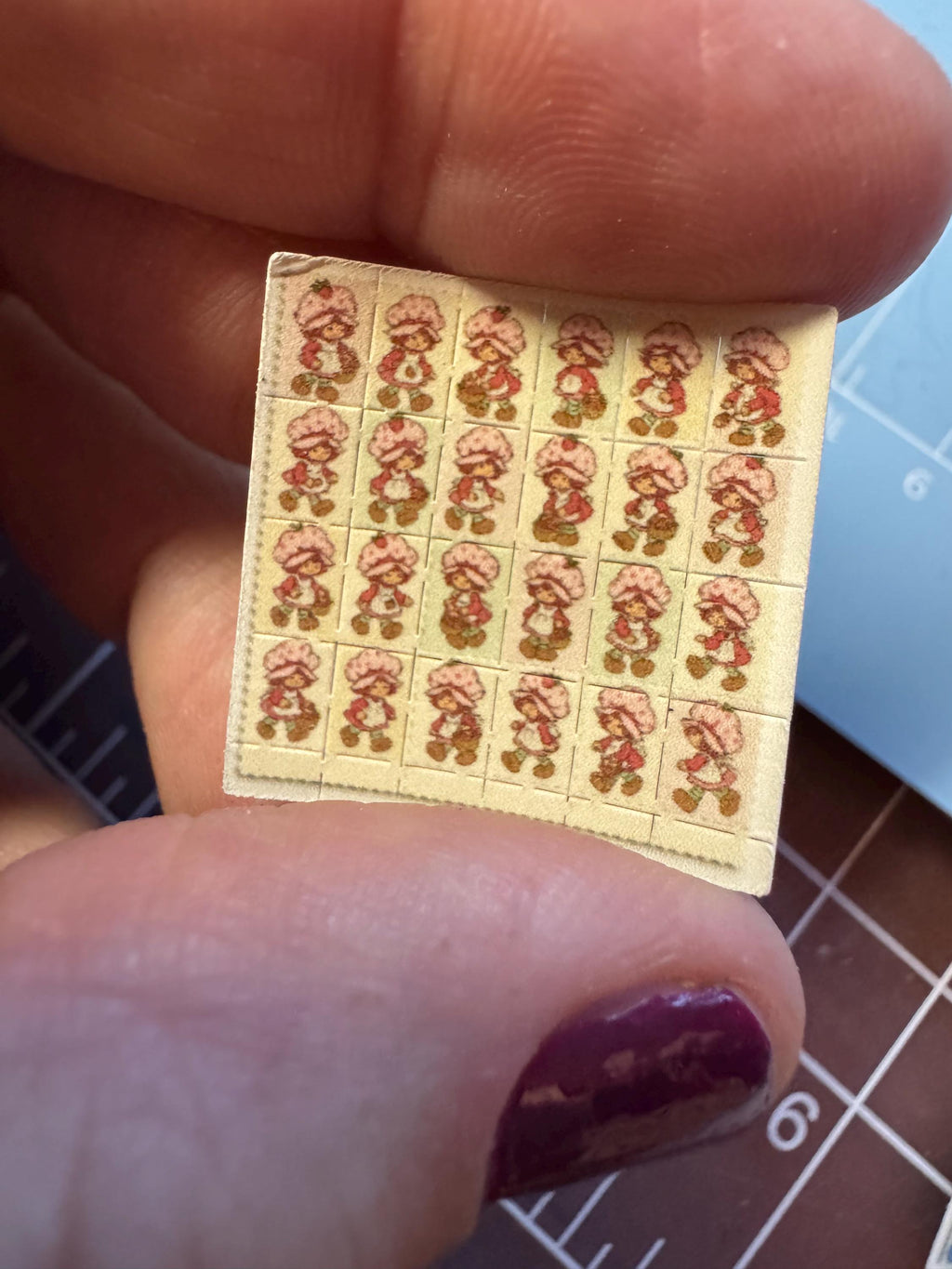 dollhouse fake miniature drugs, acid blotter Grateful Dead inspired, 1980's inspired