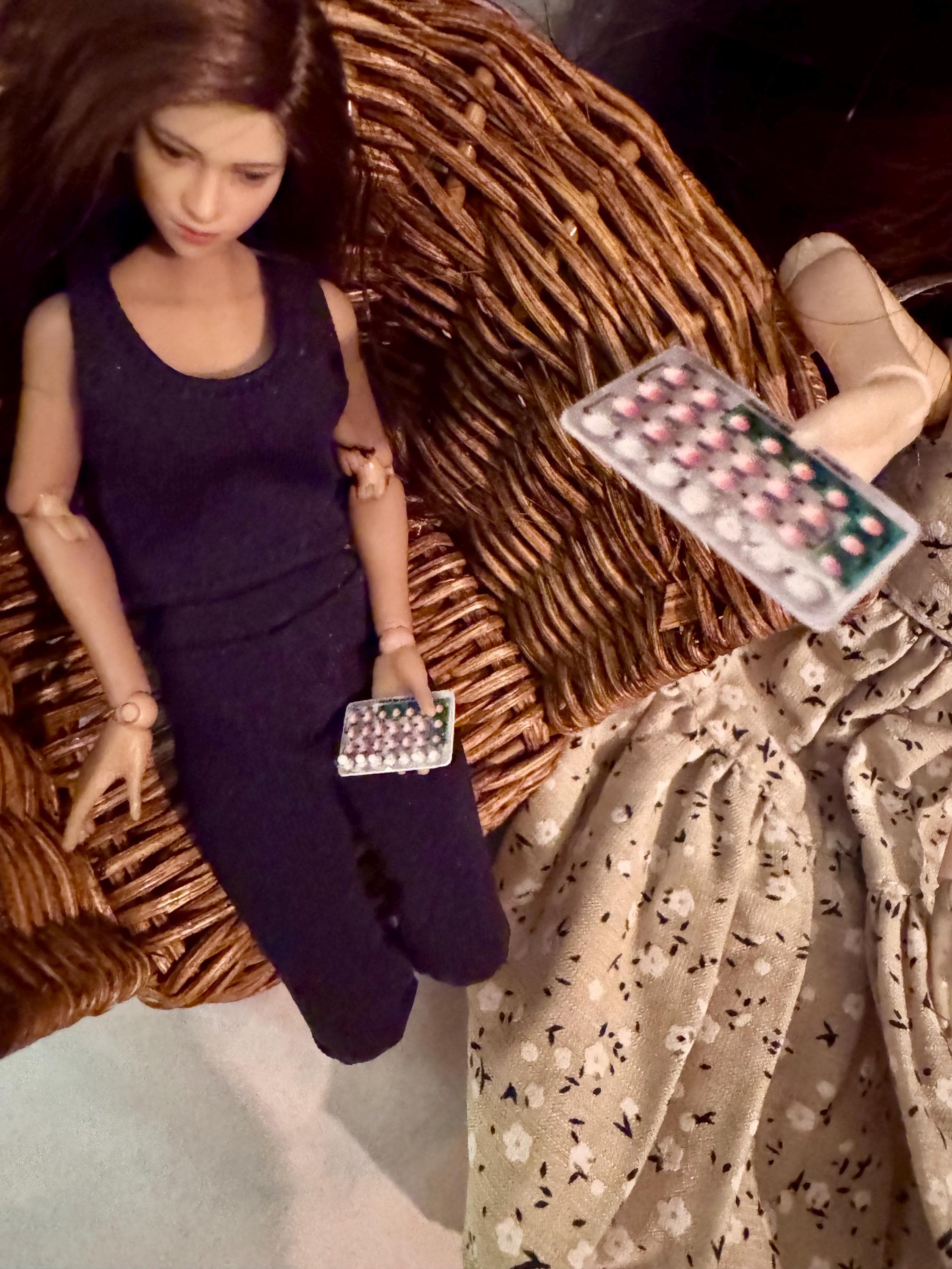 dollhouse miniature birth control 1/12 scale medicine