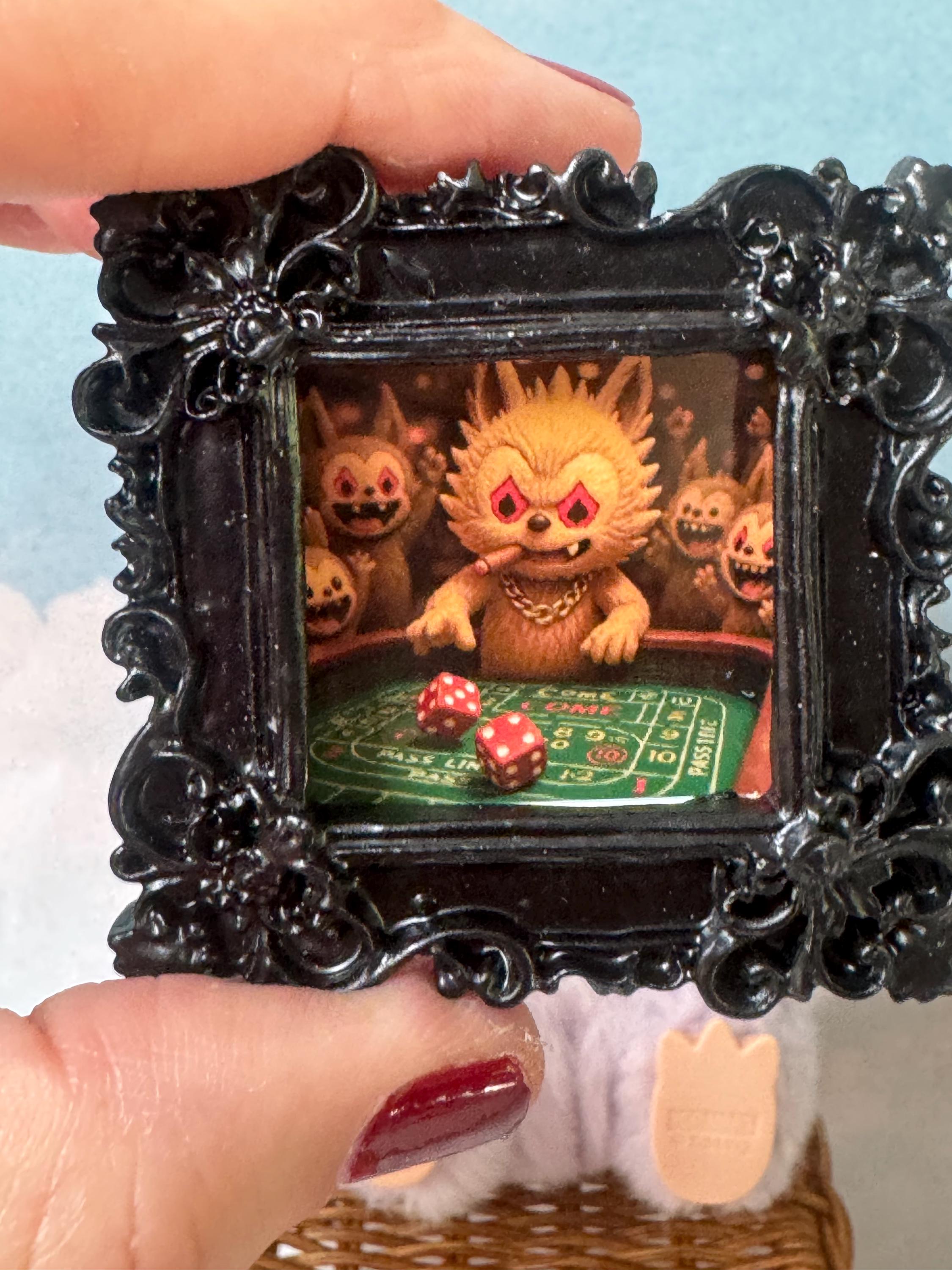 Labubu photo in picture frame 1/6 scale