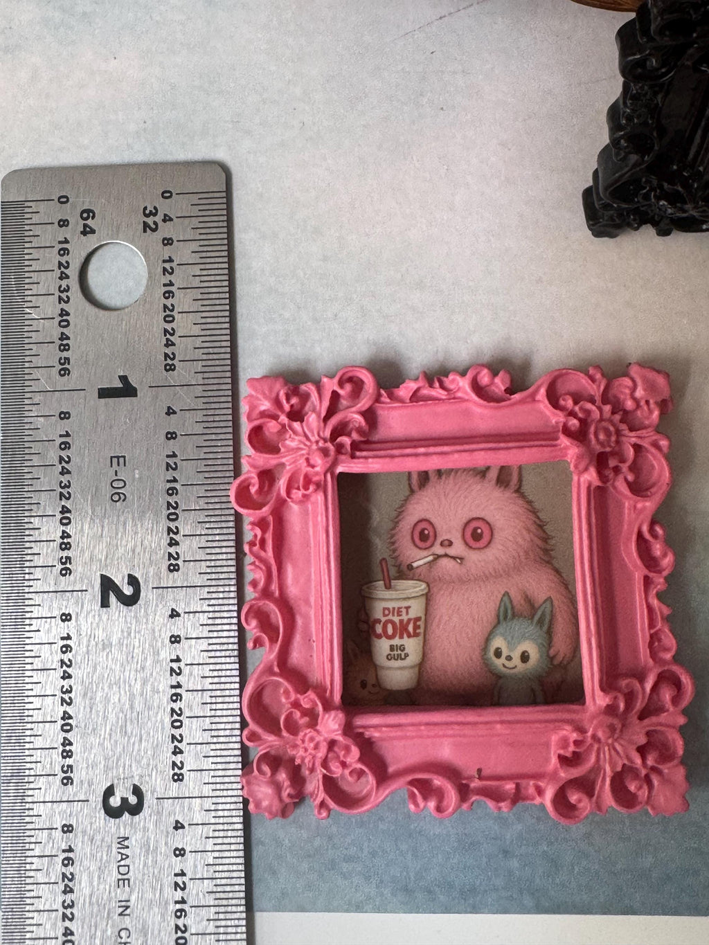 Labubu photo in picture frame 1/6 scale