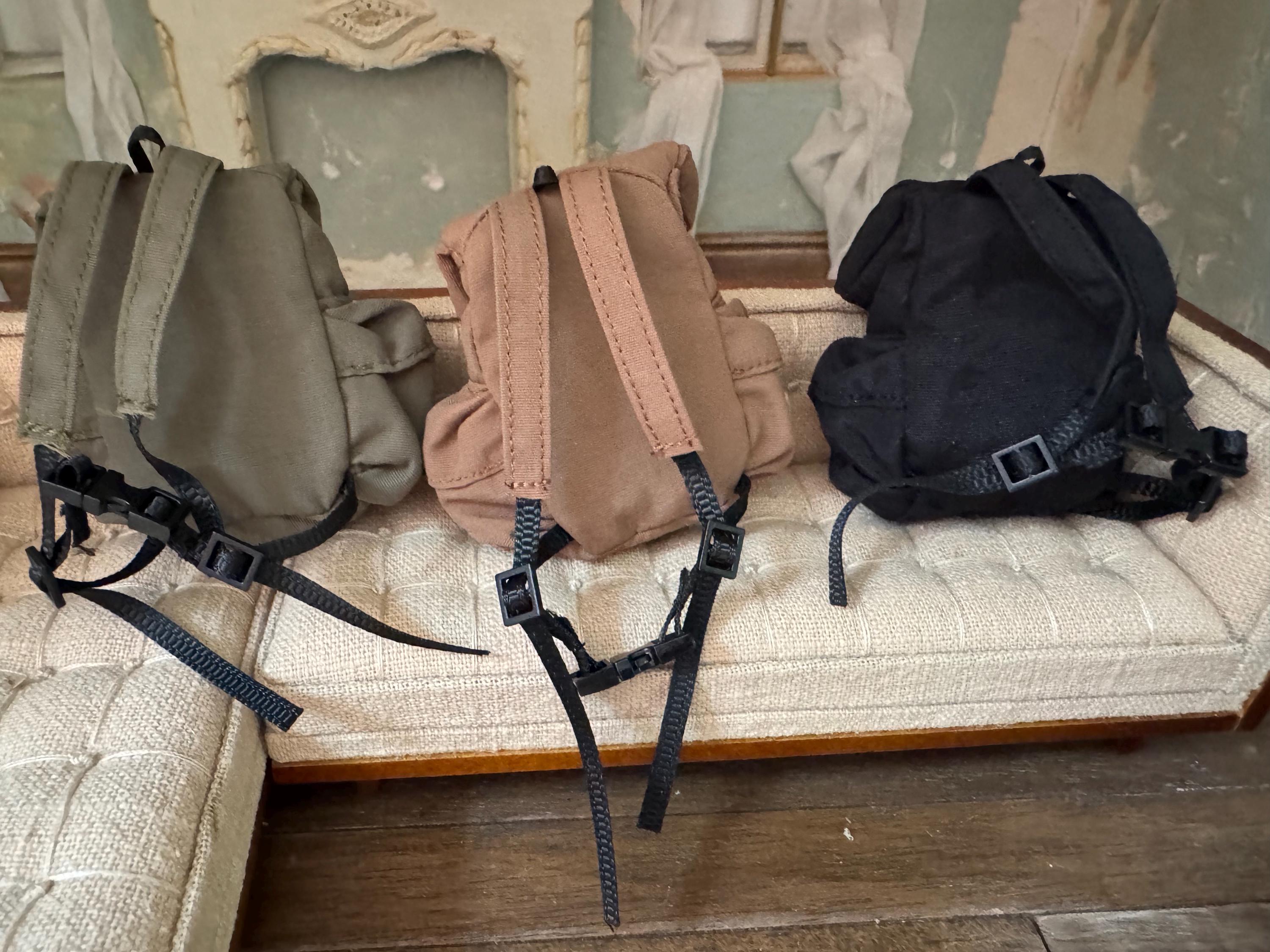 dollhouse miniature backpack 1/12 backpack for 6 inch figure