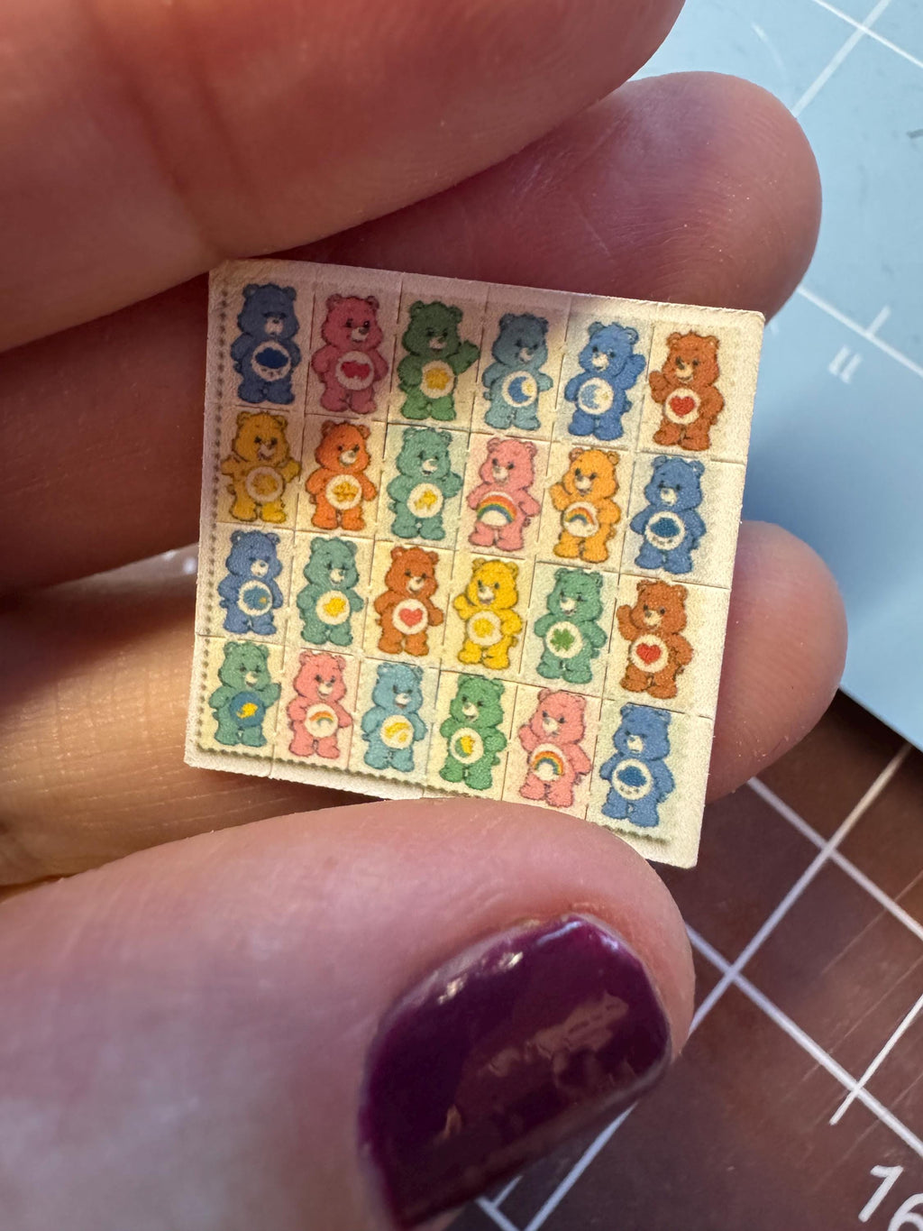 dollhouse fake miniature drugs, acid blotter Grateful Dead inspired, 1980's inspired