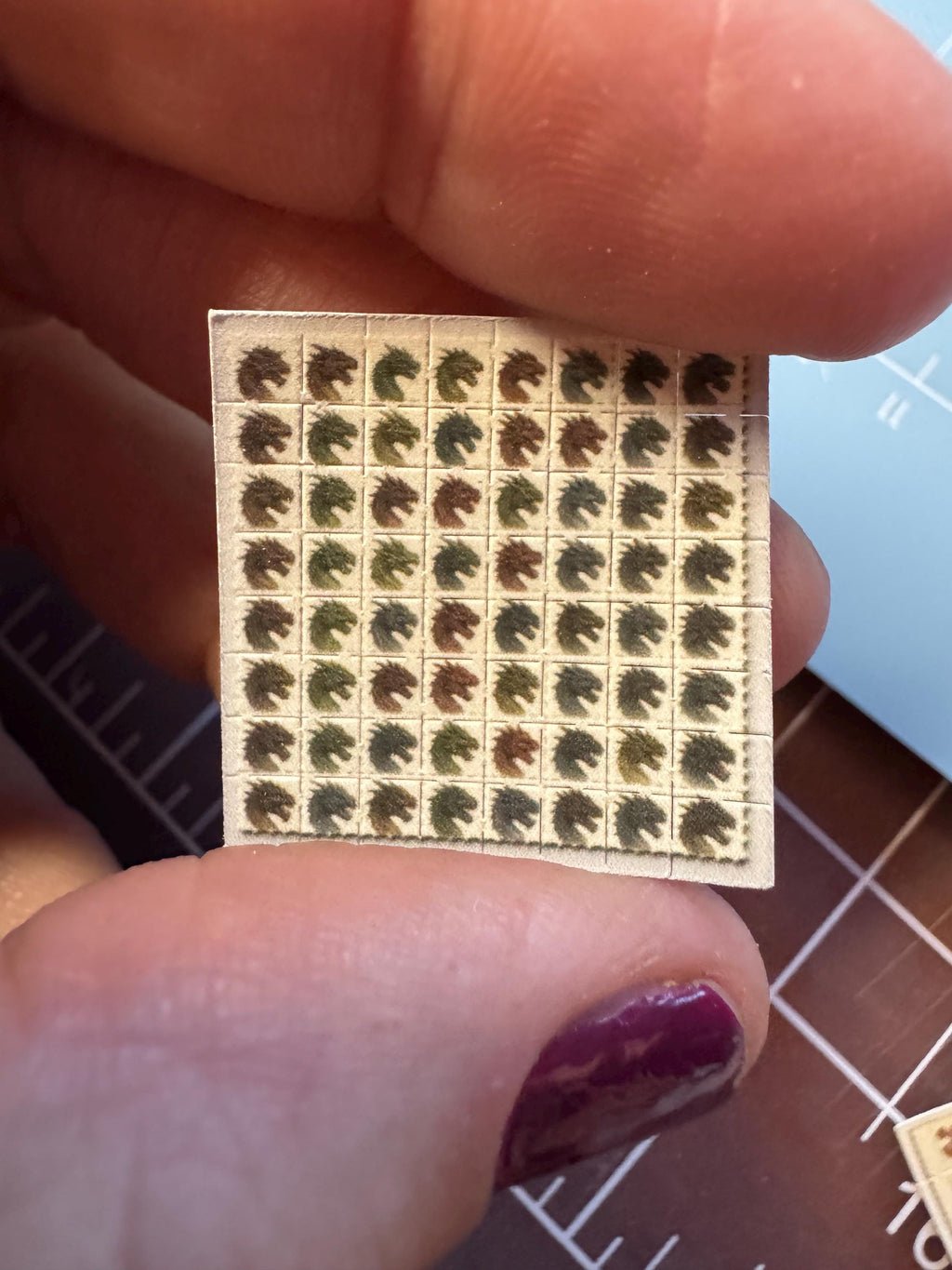 dollhouse fake miniature drugs, acid blotter Grateful Dead inspired, 1980's inspired