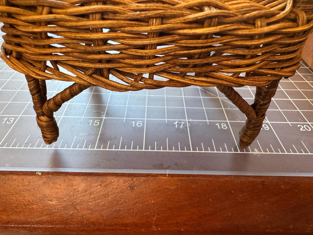 Dollhouse Wicker doll chair,  1/6 chair, Blythe chair, Labubu chair, dollhouse wicker chair, vintage doll furniture